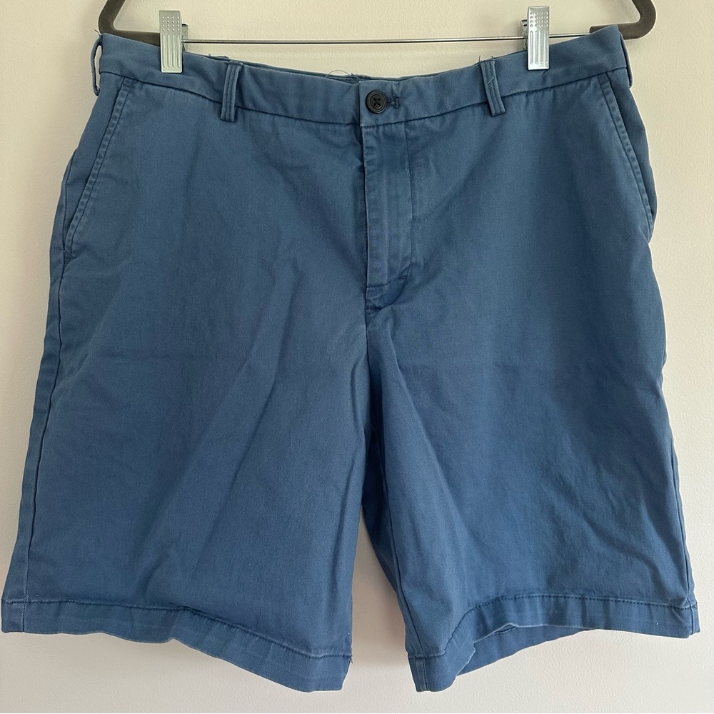 Izod Blue Flat Front Casual Shorts